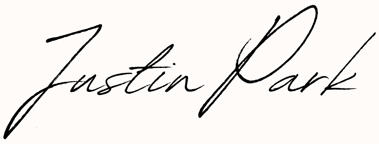 Justin Park signature
